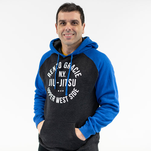 Upper West Side Hoodie - Heather Gray and Royal Blue